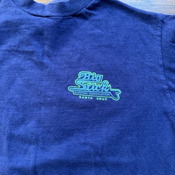 Vintage 1983 Big Stick Surfing Association T-Shirt Santa Cruz Sz M Single Stitch - Picture 3 of 9